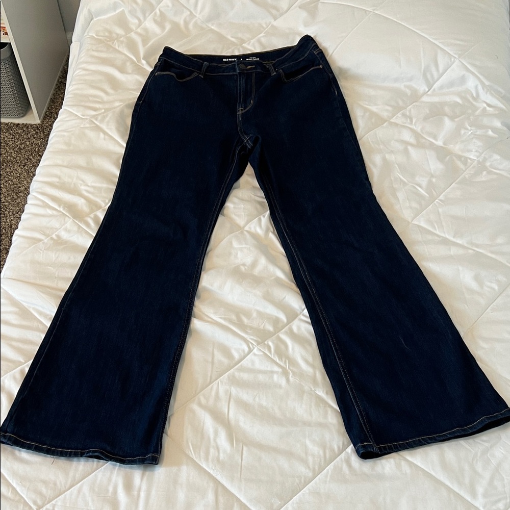 Old Navy Women's Deep Indigo Flare Jeans